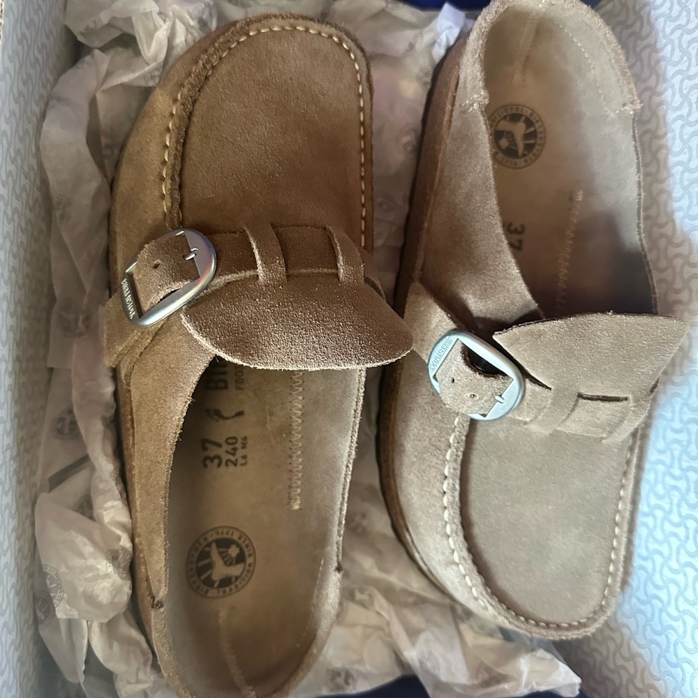 Birkenstock Buckley Grey Taupe Size 6